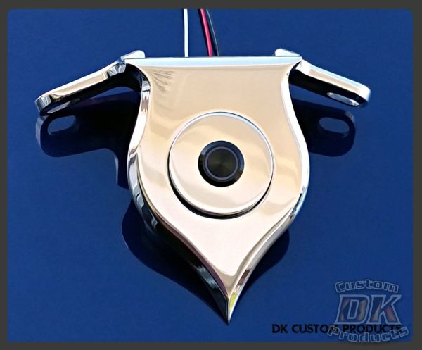 DK Custom Harley Sportster Billet DLX Coil Relocation Push-Button LED Ignition Switch