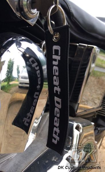 Harley DK Custom Key Tag Chain Ring Remove Before Flight Cheat Death Gift