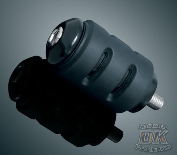 ISO Shift Peg Black & Rubber Cushioned Harley-Davidson DK Custom Kury Foot Peg Comfort Style Heel Rests