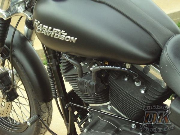 Harley-Davidson Dyna Coil Relocation Kit DK Custom Twin Cam DYNA'S Carbed Twin Cam BETTER LOOK ~ BETTER AIR-FLOW Black POWDER COAT Finish