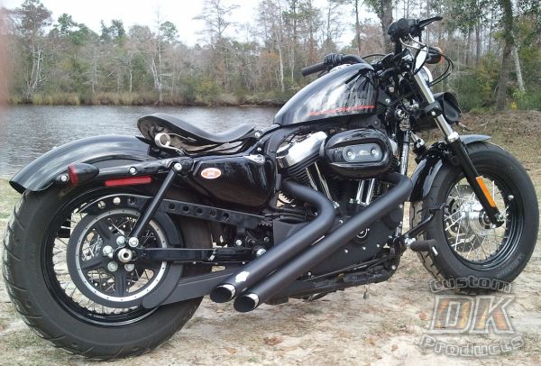 DK Custom Slam Your Ride!  BEEFY Struts Sportster Dyna Nightster Iron 48 Lowering Kit Harley Davidson Rigid