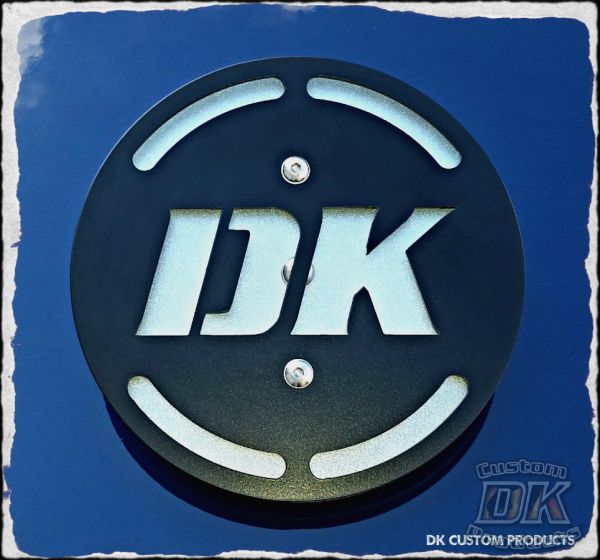 DK in 3-D Face Plate Harley Davidson 606 587 425 aluminum polished chrome Big Sucker Pro-Billet Made in USA contrast cut sano black High Performance air cleaner system Sportster Big Twin Evo DK Custom Outlaw Air Cleaner Interchangeable Face Plate  EBS Roa