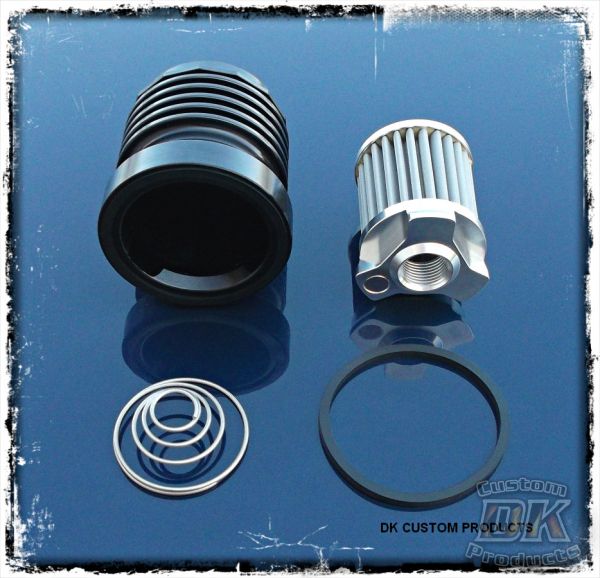 OUTLAW High Performance Cleanable Oil Filter in Anodized Black Twin Cam Harley-Davidson Softail Dyna Touring Trike Freewheeler High Flow High Performance Superior Filtration Increased HP Torque Engine Cooler Premium 