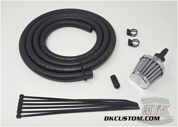 GEN II EBS Discrete Head Breather System Touring Softail Dyna DK Custom Harley Davidson High Flow EBS Outlaw M-8 Milwaukee-Eight Stage I Trike Tri Glide Freewheeler Big Twin Evo