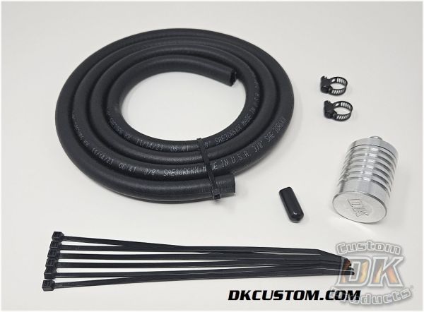 GEN II EBS W/ Catch Can Discrete Head Breather System Touring Softail Dyna DK Custom Harley Davidson High Flow EBS Outlaw M-8 Milwaukee-Eight Stage I Trike Tri Glide Freewheeler Big Twin Evo