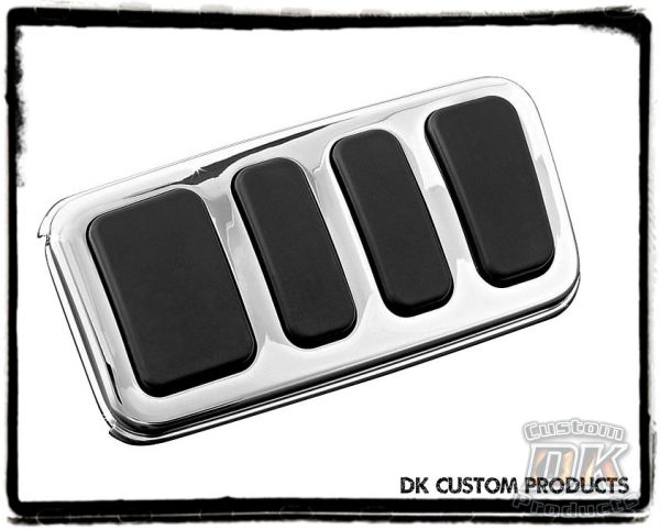 Extended Chrome ISO Brake Pedal Pad For Harley Touring Softail DK Custom Kuryakyn larger pedal for better braking control floorboard extension