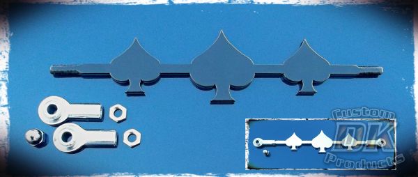 Spade Shift Linkage  w/ Heim Joints DK Custom Harley Davidson Touring Softail Dyna Freewheeler Trike Adjustable