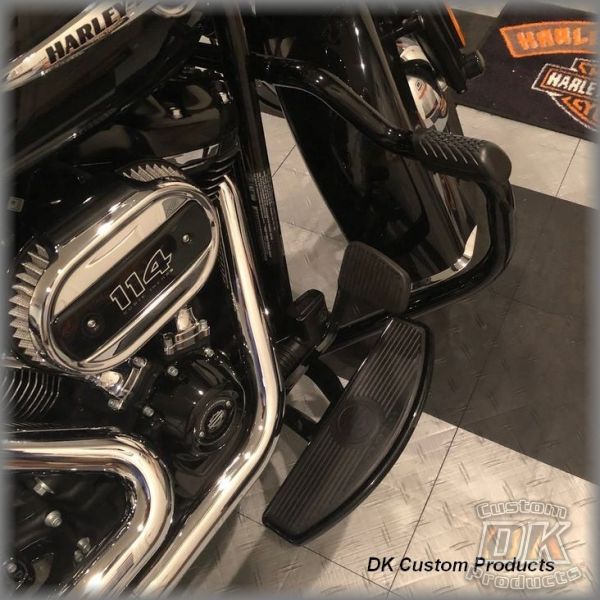DK Custom Harley Floorboard Extension M8  Softail Heritage Deluxe Reduce felt Heat VTwin Goodies Kuryakyn
