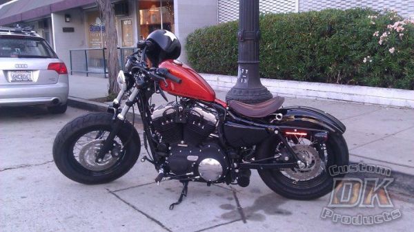 DK Custom Slam Your Ride!  BEEFY Struts Sportster Dyna Nightster Iron 48 Lowering Kit Harley Davidson Rigid
