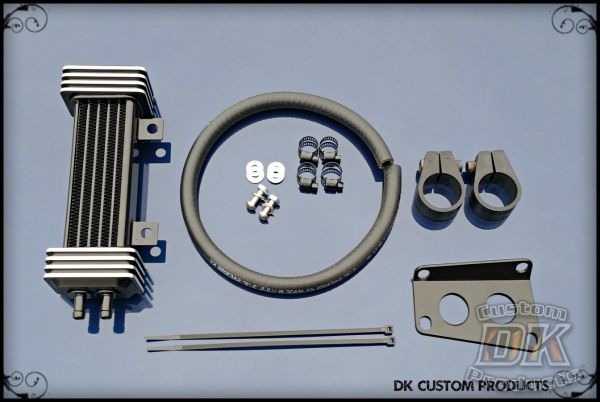 DK Custom Dual-Cool Oil Cooler for 2009-Up Touring Models Incl
