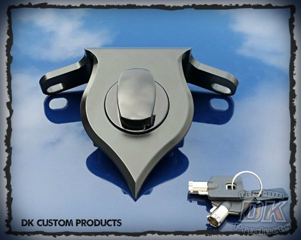 DK Custom Products Harley Davidson Sportster Billet Coil Relocation Kit Barrel Key Ignition Black Chrome