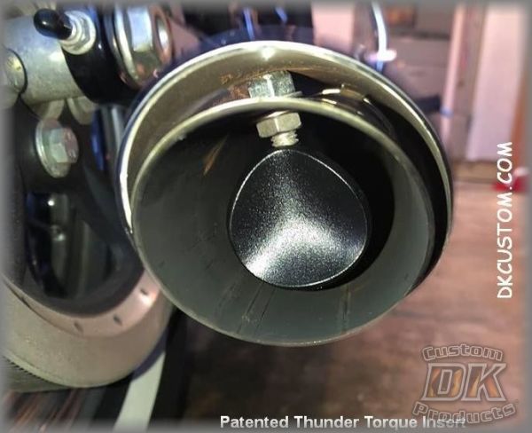  DK Custom Thunder Torque Inserts Increase Torque & give Flexibility in sound volume increasing inertial scavenging reducing engine pumping losses, increasing exhaust gas velocity Harley Davidson