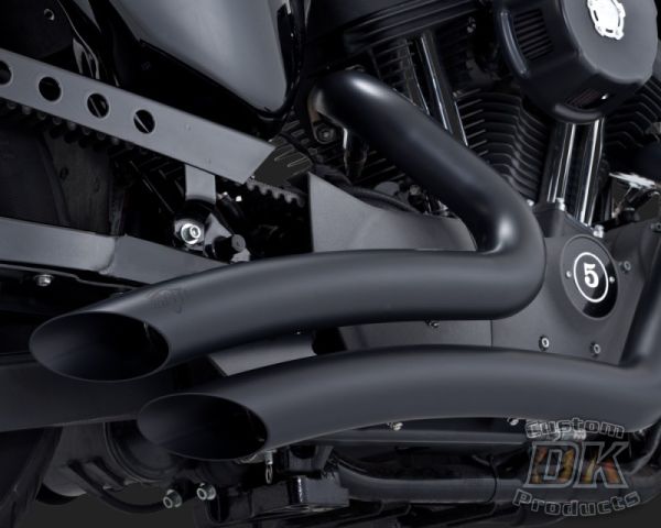 DK Custom V&H Big Radius 2-2 Full Exhaust for Harley Sportster - Chrome black Vance & Hines