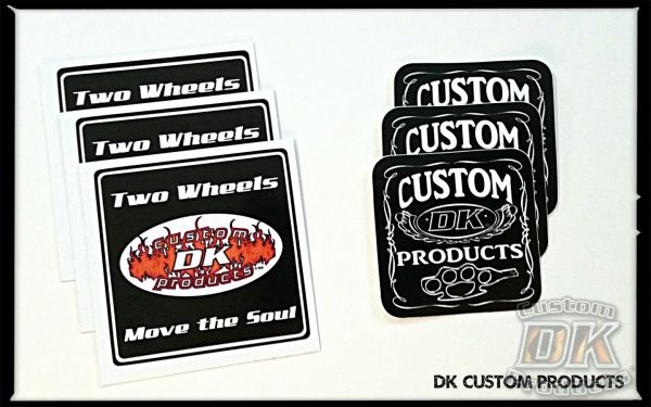 DK Custom Two Wheels Move The Soul  Knuckle Stickers