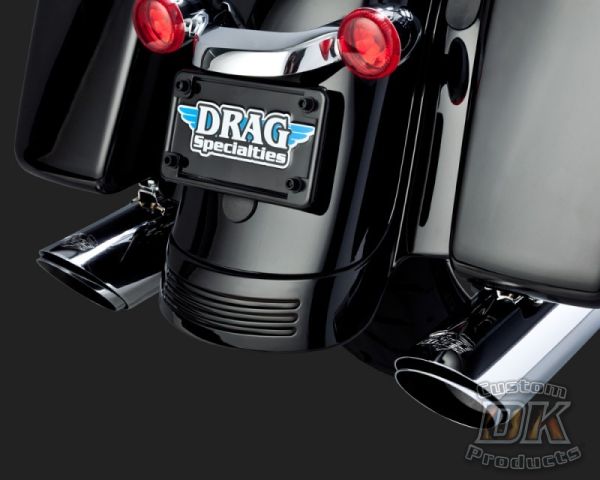 DK Custom V&H Twin Slash Round Slip-ons for Harley Touring