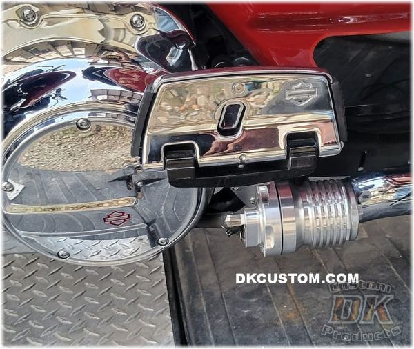 DK Custom Cool-n-Clean Oil Filter Relocation Kit Harley Wheel