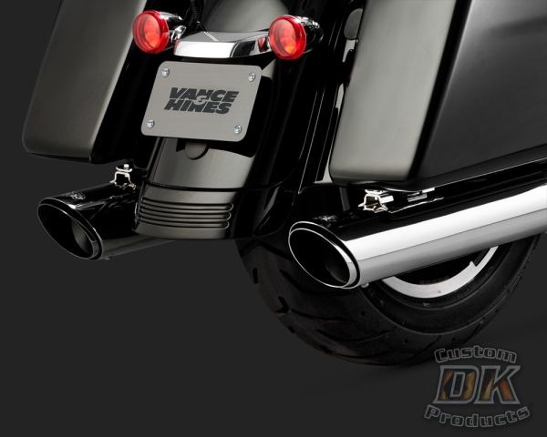 DK Custom V&H Twin Slash Round Slip-ons for Harley Milwaukee-Eight