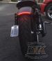 DK Custom License Plate Bracket - Vertical Mount Tail Light Harley Sportster Dyna Softail left OR right side