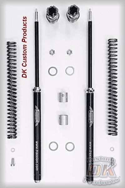 DK Custom AK-20 Premium Fork Cartridge System Harley-Davidson Premium Front Suspension PREMIUM FORK SYSTEM Traxxion