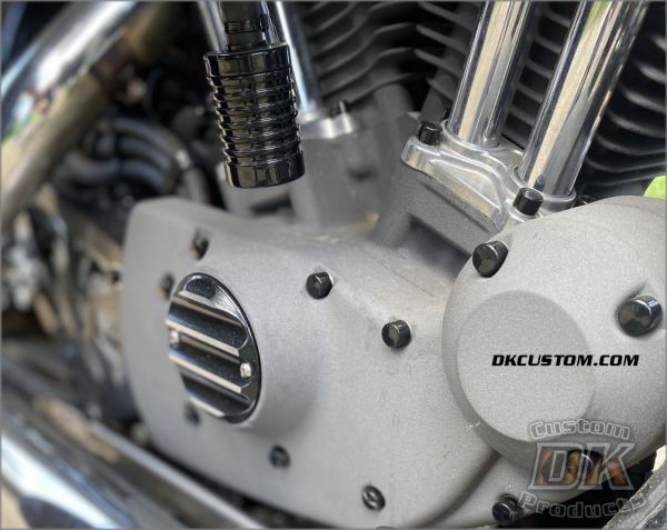 Black Bolt Cap Covers for OEM Bolts Harley Sportster Murdered DK Custom