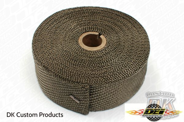 DK Custom Titanium Exhaust Wrap DEI Reduced Heat Improved Performance Sportster - Evo - Twin Cam Harley Old School