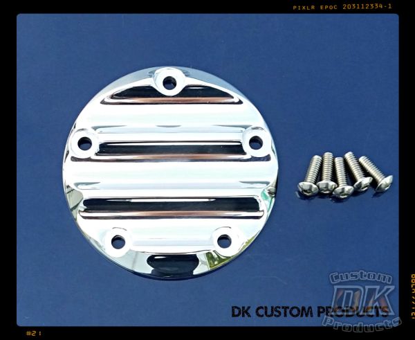 Polished Finned Points Cover for Evo Sportster Twin Cam and Milwaukee Eight