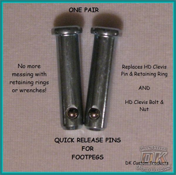 2 Quick Release Pins for HARLEY-DAVIDSON Footpegs