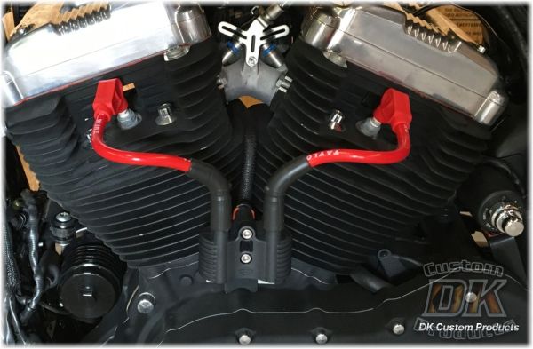 07-Up V-Coil Relocation Kit Harley-Davidson DK Custom wire tuck better air flow runs cooler M-8 Milwaukee-Eight Softail Twin Cam Sportster Roadster Dyna Touring Trike Freewheeler 72 48 Big Twin Evo Nightster Iron