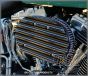 Black Finned Cover for DK Custom Harley Stage I IV Sportster Dyna Softail Bagger Trike 828 Outlaw High Flow HiFlow Air Cleaner Twin Cam M8 