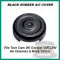 Black Bobber Cover Face Plate Harley Davidson 606 587 425 aluminum polished chrome Big Sucker Pro-Billet Made in USA contrast cut sano black High Performance air cleaner system Sportster Big Twin Evo DK Custom Outlaw Air Cleaner Interchangeable Face Plate