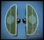 DK Custom Chrome Floorboards Mid or Forward Mount Sportster Dyna Softail Harley-Davidson Fold Up forward or mid controls Black