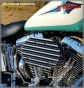 Contrast Finned Cover for DK Custom Harley Stage I IV Sportster Dyna Softail Bagger Trike 828 Outlaw High Flow HiFlow Air Cleaner Twin Cam M8 