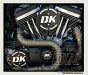 DK in 3-D Face Plate Harley Davidson 606 587 425 aluminum polished chrome Big Sucker Pro-Billet Made in USA contrast cut sano black High Performance air cleaner system Sportster Big Twin Evo DK Custom Outlaw Air Cleaner Interchangeable Face Plate  EBS Roa
