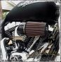 Chrome Cover  Black for Throttle By Wire TBW Servo Motor Harley Davidson DK Custom Outlaw Air Cleaners fit 2008 - up Touring models Dyna Softail Trike Freewheeler Tri Glide The front of the cover is vented, as well as the rear, allowing good airflow acros