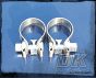 DK Custom Pair of Exhaust Clamps for Harley Sportsters & Twin Cams Sportster - Evo - Twin Cam Harley