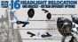 F-16 Flex-16 Headlight Relocation Relo DK Custom Harley Sportster Dyna Softail