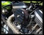 Black Finned DK Custom Harley Davidson Outlaw Air Cleaner Systems Complete EBS  High Flow M-8 Milwaukee-Eight Softail Twin Cam Sportster Roadster Dyna 72 48 Big Twin Evo Nightster Iron Stage I Ness Big Sucker 587 425 606 636v Pro Billet Bracket Breather B