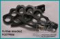 DK Custom Harley Black Flying Knuckle Foot Pegs For Harley-Davidson Grip Highway Passenger pegs sportster dyna softail touring Handmade in the USA