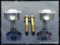 Harley-Davidson Motorcycle Classic Handlebar Clamps DK Custom Finned Design Billet