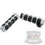 DK Custom CHROME ISO GRIPS Cushioned Grip ~ Dampens Vibration  Fits All Harley Models 1982-Up Kuryakyn Sportster Dyna Softail Touring Trikes Tri-Glide Bagger