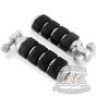 ISO Footpegs Chrome & Rubber Cushioned Harley-Davidson DK Custom Kuryakyn foot peg grips shift peg