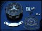 Complete Black 7 Spoke HiFlow 606 Air Cleaner All Twin Cam Dyna Softail Touring DK Custom High Flow Harley Davidson performance air cleaner 606 intake kit K&N EBS External Breather System TBW Cable Operated