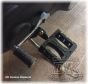 DK Custom Black SGS Promo Deluxe Harley Sportster Dyna Primo Footpegs Foot peg mini floorboard outlaw trap style BMX