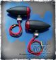 Sano Black Streamliner Bullet Back Turn Signal & Marker Lights DK Custom Products Harley-Davidson  Universal fit for 12 volt motorcycles SEE & BE SEEN