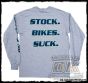 Stock Bikes Suck Long Sleeve T-shirt dry blend DK Custom Products Neon Limited Neon Green and Blue