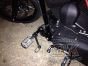 Powder Black Heel Rest Bracket & Arm Kit HARLEY DAVIDSON DK Custom Sportster Dyna Softail Second Foot Peg Forward Controls Highway