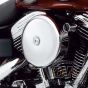 Smooth Chrome Bobber Cover Face Plate Harley Davidson 606 587 425 aluminum polished chrome Big Sucker Pro-Billet Made in USA contrast cut sano black High Performance air cleaner system Sportster Big Twin Evo DK Custom Outlaw Air Cleaner Interchangeable Fa