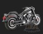 DK Custom V&H Twin Slash Slip-ons for Harley Sportster Dyna Softail - Matte Black Harley-Davidson Vance & Hines