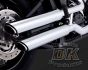 DK Custom V&H Twin Slash Slip-ons for Harley Dyna Softail - Chrome Harley-Davidson Vance & Hines