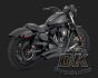 DK Custom V&H Big Radius 2-2 Full Exhaust for Harley Sportster - Chrome black Vance & Hines